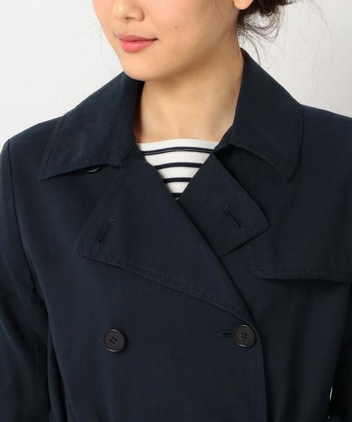Another Edition（アナザーエディション）の「リヨセルコットントレンチコート/AEBFC R/C 　TRENCH◆（トレンチコート・レディース・ネイビー/ベージュ・SMALL/MEDIUM）」の14枚目の写真
