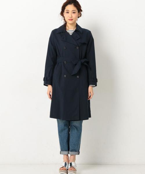 Another Edition（アナザーエディション）の「リヨセルコットントレンチコート/AEBFC R/C 　TRENCH◆（トレンチコート・レディース・ネイビー/ベージュ・SMALL/MEDIUM）」の8枚目の写真