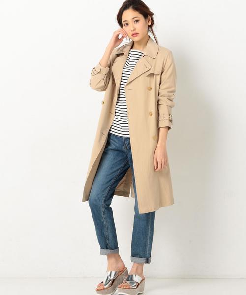 Another Edition（アナザーエディション）の「リヨセルコットントレンチコート/AEBFC R/C 　TRENCH◆（トレンチコート・レディース・ネイビー/ベージュ・SMALL/MEDIUM）」の11枚目の写真