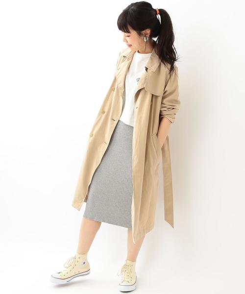 Another Edition（アナザーエディション）の「リヨセルコットントレンチコート/AEBFC R/C 　TRENCH◆（トレンチコート・レディース・ネイビー/ベージュ・SMALL/MEDIUM）」の12枚目の写真