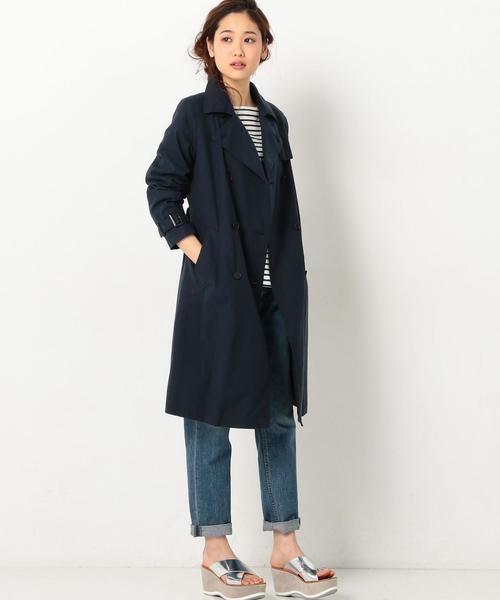 Another Edition（アナザーエディション）の「リヨセルコットントレンチコート/AEBFC R/C 　TRENCH◆（トレンチコート・レディース・ネイビー/ベージュ・SMALL/MEDIUM）」の13枚目の写真