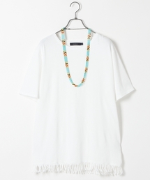 RAGEBLUE | ＜トレンドのフリンジ仕様＞40/2フリンジTシャツ/722272(Tシャツ/カットソー)