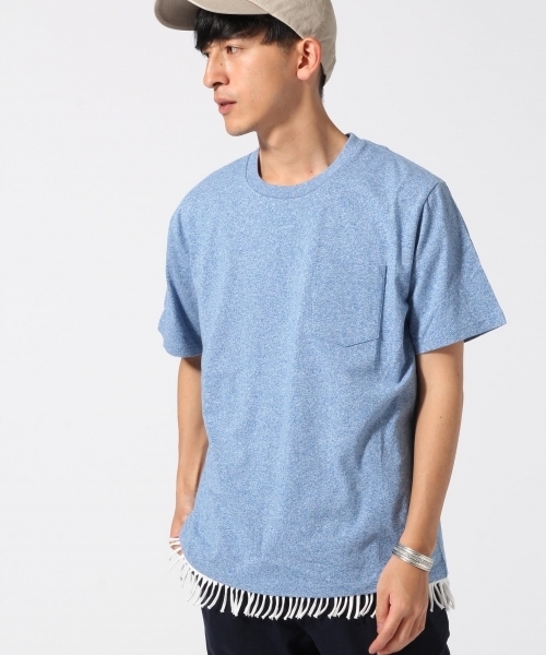 RAGEBLUE(レイジブルー)の「<トレンドのフリンジ仕様>40/2フリンジTシャツ/722272(Tシャツ/カットソー・メンズ・ブラック/ホワイト/キャメル・MEDIUM/LARGE)」の12枚目の写真