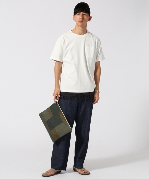 RAGEBLUE(レイジブルー)の「<トレンドのフリンジ仕様>40/2フリンジTシャツ/722272(Tシャツ/カットソー・メンズ・ブラック/ホワイト/キャメル・MEDIUM/LARGE)」の15枚目の写真