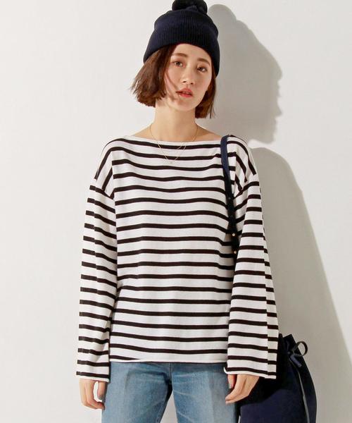 UNITED ARROWS（ユナイテッドアローズ）の「UWMF ベルスリーブニット◆（ニット/セーター・レディース・ネイビー/その他1/ベージュ/レッド・38/36）」の4枚目の写真