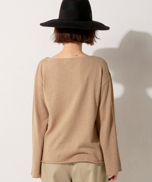 UNITED ARROWS（ユナイテッドアローズ）の「UWMF ベルスリーブニット◆（ニット/セーター・レディース・ネイビー/その他1/ベージュ/レッド・38/36）」の18枚目の写真