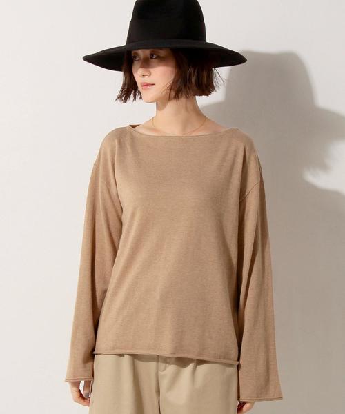 UNITED ARROWS（ユナイテッドアローズ）の「UWMF ベルスリーブニット◆（ニット/セーター・レディース・ネイビー/その他1/ベージュ/レッド・38/36）」の19枚目の写真