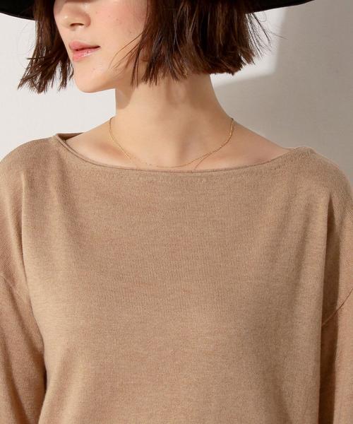 UNITED ARROWS（ユナイテッドアローズ）の「UWMF ベルスリーブニット◆（ニット/セーター・レディース・ネイビー/その他1/ベージュ/レッド・38/36）」の21枚目の写真