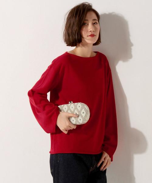 UNITED ARROWS（ユナイテッドアローズ）の「UWMF ベルスリーブニット◆（ニット/セーター・レディース・ネイビー/その他1/ベージュ/レッド・38/36）」の17枚目の写真