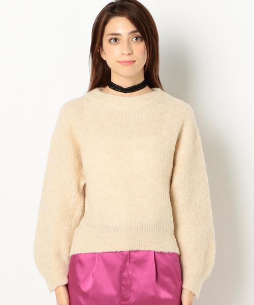 Another Edition（アナザーエディション）の「カタアゼアルパカニットプルオーバー/AEBC ｶﾀｱｾﾞ ALPACA PO◆（ニット/セーター・レディース・ナチュラル/ライトブルー・FREE）」の3枚目の写真