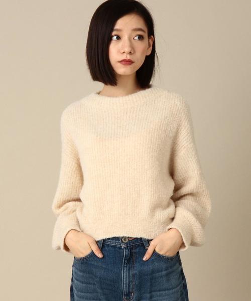 Another Edition（アナザーエディション）の「カタアゼアルパカニットプルオーバー/AEBC ｶﾀｱｾﾞ ALPACA PO◆（ニット/セーター・レディース・ナチュラル/ライトブルー・FREE）」の7枚目の写真