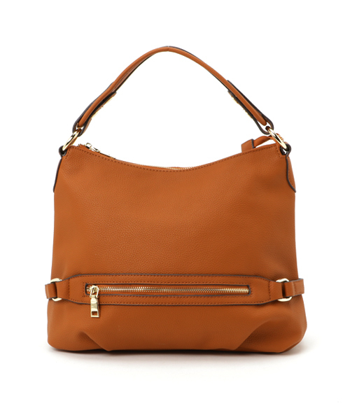 PLAIN CLOTHING（プレーンクロージング）の「フロントZIPトートバッグ/ショルダーバッグ【PLAIN CLOTHING】（トートバッグ・レディース・ブラック/ボルドー/キャメル/ネイビー/グレー・FREE）」の15枚目の写真