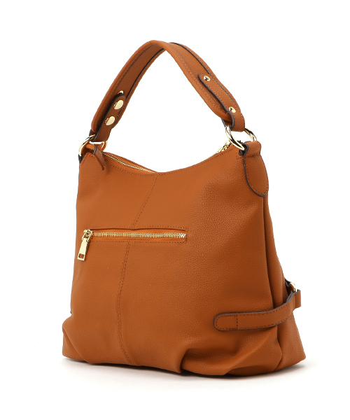 PLAIN CLOTHING（プレーンクロージング）の「フロントZIPトートバッグ/ショルダーバッグ【PLAIN CLOTHING】（トートバッグ・レディース・ブラック/ボルドー/キャメル/ネイビー/グレー・FREE）」の8枚目の写真