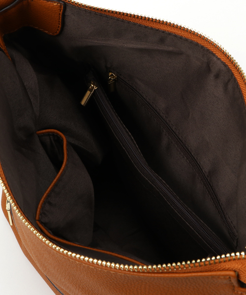 PLAIN CLOTHING（プレーンクロージング）の「フロントZIPトートバッグ/ショルダーバッグ【PLAIN CLOTHING】（トートバッグ・レディース・ブラック/ボルドー/キャメル/ネイビー/グレー・FREE）」の10枚目の写真