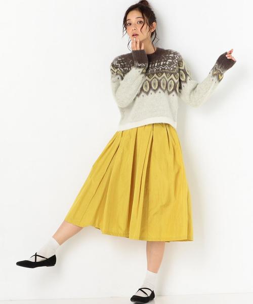 Another Edition(アナザーエディション)の「タフタタックギャザースカート/AEBFC タフタ TUCKギャザーSK(スカート・レディース・ブラック/イエロー・FREE)」の6枚目の写真