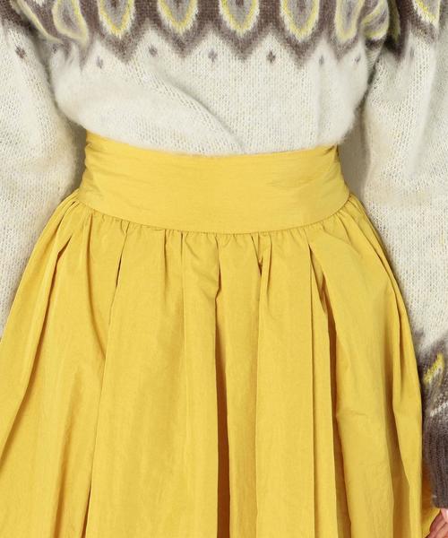 Another Edition(アナザーエディション)の「タフタタックギャザースカート/AEBFC タフタ TUCKギャザーSK(スカート・レディース・ブラック/イエロー・FREE)」の11枚目の写真