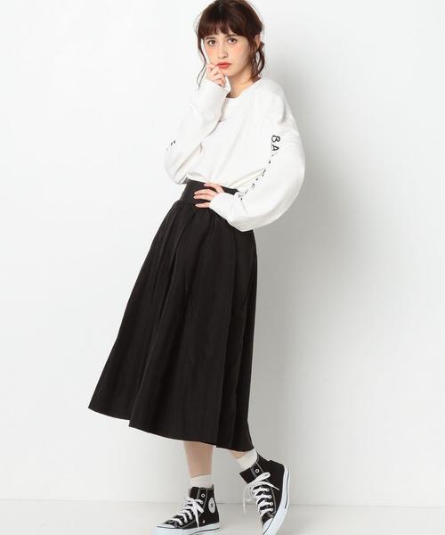 Another Edition(アナザーエディション)の「タフタタックギャザースカート/AEBFC タフタ TUCKギャザーSK(スカート・レディース・ブラック/イエロー・FREE)」の9枚目の写真