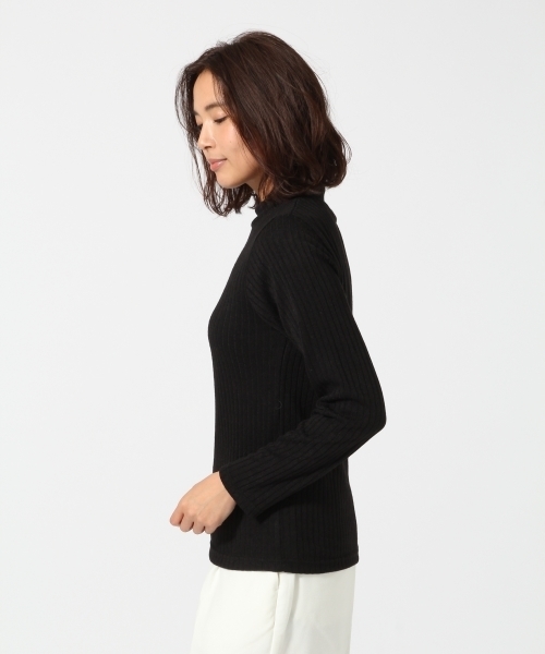 GLOBAL WORK（グローバルワーク）の「キモウリブハイネックプルオーバー長袖/743857（Tシャツ/カットソー・レディース・ベージュ系その他/ワインレッド/グレー/ホワイト/ブラウン/ブラック・MEDIUM/LARGE）」の7枚目の写真