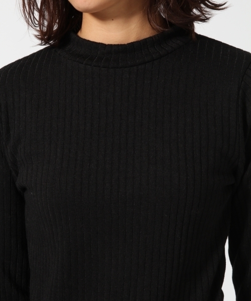 GLOBAL WORK（グローバルワーク）の「キモウリブハイネックプルオーバー長袖/743857（Tシャツ/カットソー・レディース・ベージュ系その他/ワインレッド/グレー/ホワイト/ブラウン/ブラック・MEDIUM/LARGE）」の9枚目の写真