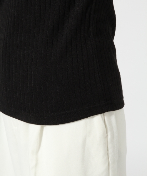 GLOBAL WORK（グローバルワーク）の「キモウリブハイネックプルオーバー長袖/743857（Tシャツ/カットソー・レディース・ベージュ系その他/ワインレッド/グレー/ホワイト/ブラウン/ブラック・MEDIUM/LARGE）」の12枚目の写真