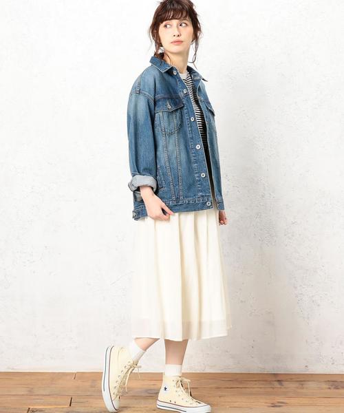 green label relaxing（グリーンレーベルリラクシング）の「◆CF R/C GA スカート ◆（スカート・レディース・オレンジ/オフホワイト/イエロー/ブラック・42/38/36/40）」の13枚目の写真