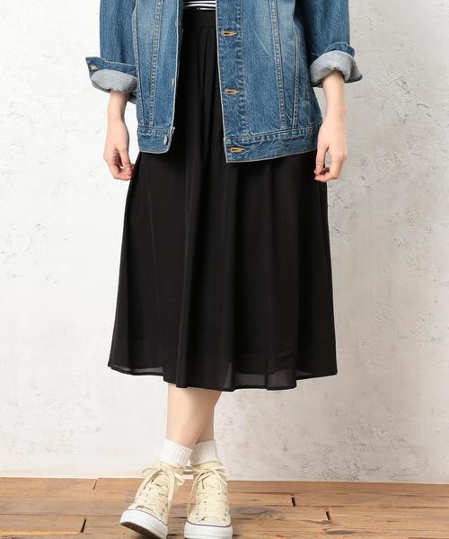 green label relaxing（グリーンレーベルリラクシング）の「◆CF R/C GA スカート ◆（スカート・レディース・オレンジ/オフホワイト/イエロー/ブラック・42/38/36/40）」の6枚目の写真