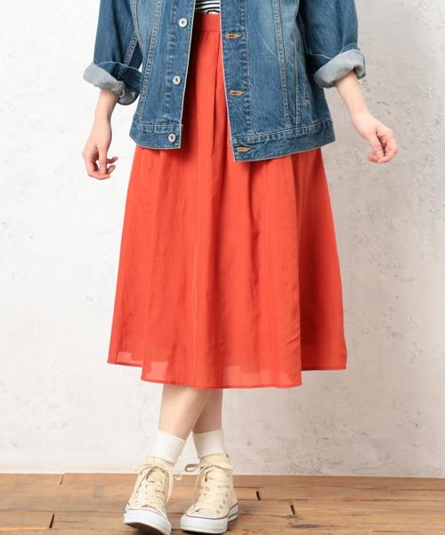 green label relaxing（グリーンレーベルリラクシング）の「◆CF R/C GA スカート ◆（スカート・レディース・オレンジ/オフホワイト/イエロー/ブラック・42/38/36/40）」の5枚目の写真