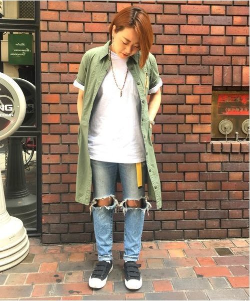 Avirex アーミー　レディースS ワンピース　ヴィンテージ　150子供服 SOUVENIR COLLECTION》WOMAN/NYLON COMBI MILITARY ONEPIECE