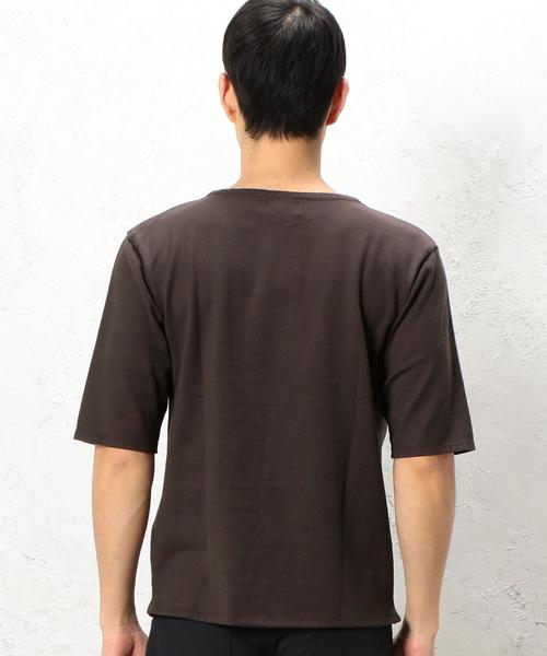 green label relaxing（グリーンレーベルリラクシング）の「STD GLR SUVIN/BOAT 5/SL カットソー ◆（Tシャツ/カットソー・メンズ・グレー/その他1/ダークブラウン・MEDIUM/SMALL/LARGE）」の12枚目の写真