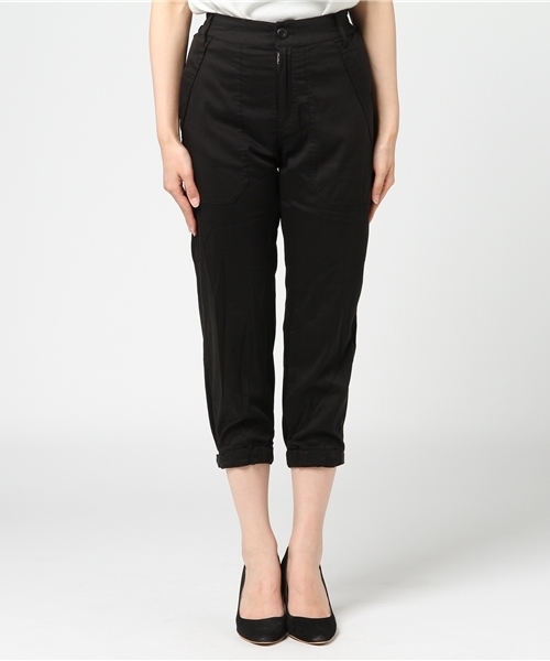 AVIREX(アヴィレックス)の「avirex/ アヴィレックス/ L-TENCEL STRECH TAPERED CROPPED PT/ テンセルストレッチ テーパード パンツ(その他パンツ・レディース・ブラック/オリーブ/ライトグレー・SMALL/LARGE/MEDIUM)」の4枚目の写真