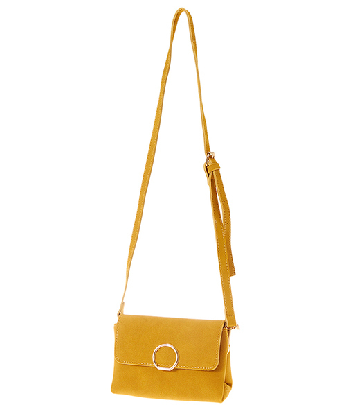 Color（カラー）の「ゴールドリングショルダーバッグ（ショルダーバッグ・レディース・ブラック/ベビーピンク/モカ/イエロー/グレー・FREE）」の4枚目の写真