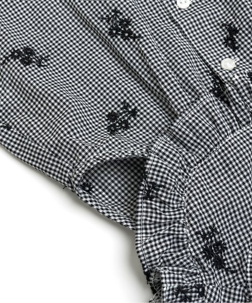 Seraph（セラフ）の「3色2柄ノースリーブブラウス（シャツ/ブラウス・キッズ・オフホワイト/ブラック/ネイビー・140/120/110/130/100/80/90/95）」の5枚目の写真