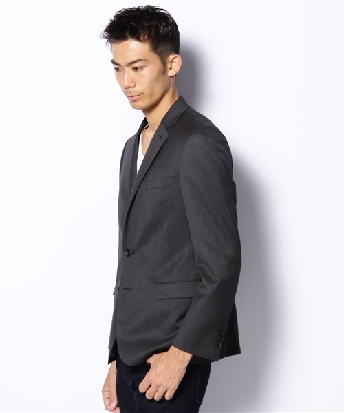 BEAUTY&YOUTH UNITED ARROWS（ビューティーアンドユースユナイテッドアローズ）の「BY TW/ツイル ノッチド 2ボタン ジャケット ◆（テーラードジャケット・メンズ・ブラック/ダークグレー・SMALL/MEDIUM/LARGE/X-LARGE）」の3枚目の写真