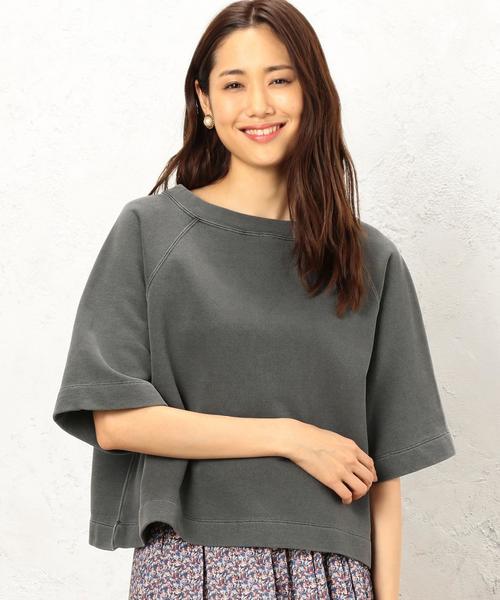 green label relaxing（グリーンレーベルリラクシング）の「CF ピグメント ウラケ カットソー ◆（Tシャツ/カットソー・レディース・ブラック/ピンク/ダークグリーン/コバルトブルー・FREE）」の2枚目の写真