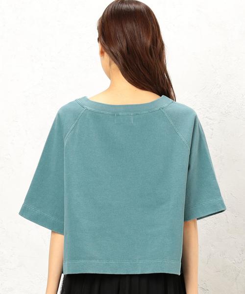 green label relaxing（グリーンレーベルリラクシング）の「CF ピグメント ウラケ カットソー ◆（Tシャツ/カットソー・レディース・ブラック/ピンク/ダークグリーン/コバルトブルー・FREE）」の12枚目の写真