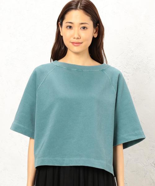 green label relaxing（グリーンレーベルリラクシング）の「CF ピグメント ウラケ カットソー ◆（Tシャツ/カットソー・レディース・ブラック/ピンク/ダークグリーン/コバルトブルー・FREE）」の11枚目の写真