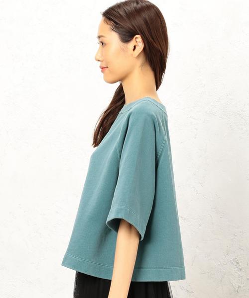 green label relaxing（グリーンレーベルリラクシング）の「CF ピグメント ウラケ カットソー ◆（Tシャツ/カットソー・レディース・ブラック/ピンク/ダークグリーン/コバルトブルー・FREE）」の18枚目の写真