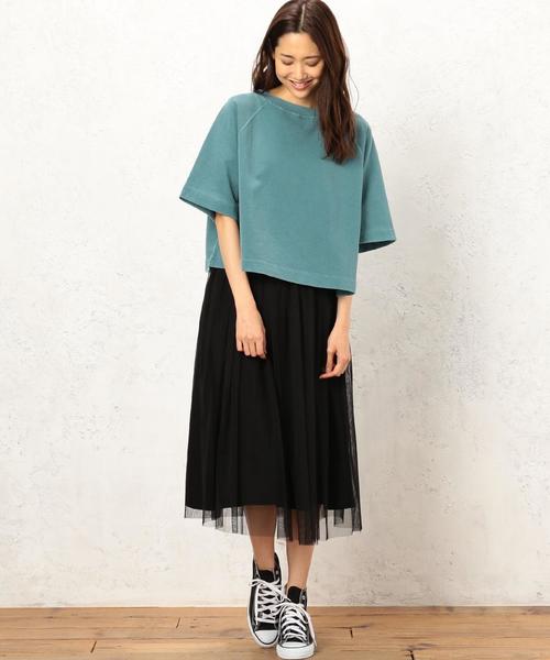 green label relaxing（グリーンレーベルリラクシング）の「CF ピグメント ウラケ カットソー ◆（Tシャツ/カットソー・レディース・ブラック/ピンク/ダークグリーン/コバルトブルー・FREE）」の17枚目の写真