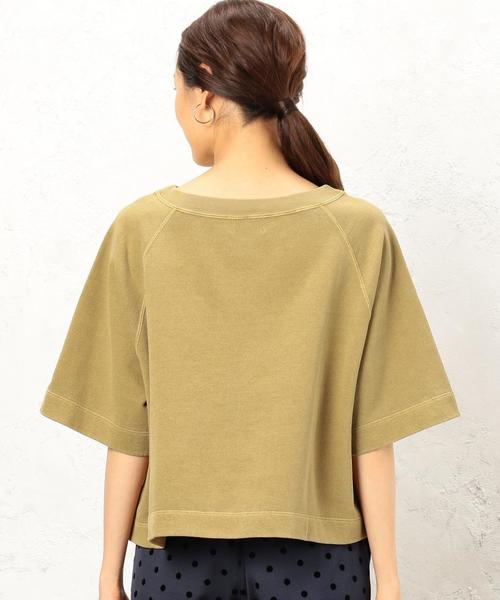 green label relaxing（グリーンレーベルリラクシング）の「CF ピグメント ウラケ カットソー ◆（Tシャツ/カットソー・レディース・ブラック/ピンク/ダークグリーン/コバルトブルー・FREE）」の6枚目の写真