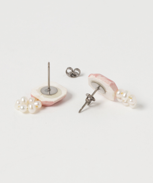 TONE SELECT GOODS（トーンセレクトグッズ）の「【irodori】circle パール pierce（プラム）（ピアス（両耳用）・レディース・その他・FREE）」の3枚目の写真