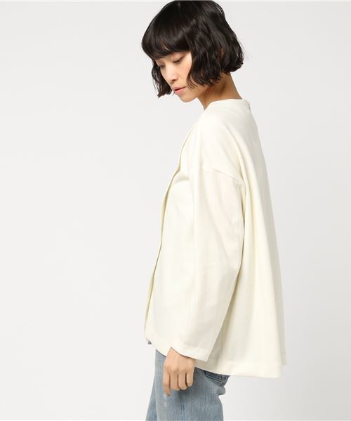 TATRAS CONCEPT STORE(タトラスコンセプトストア)の「Fluid(フルイド) ウールトップス(その他トップス・レディース・ホワイト/チャコールグレー・1/2)」の8枚目の写真