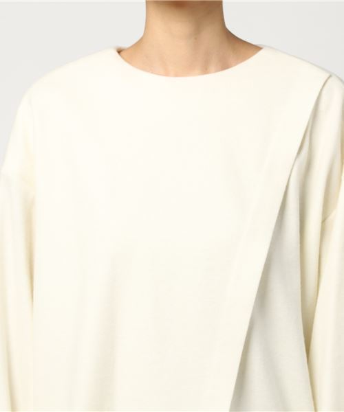 TATRAS CONCEPT STORE(タトラスコンセプトストア)の「Fluid(フルイド) ウールトップス(その他トップス・レディース・ホワイト/チャコールグレー・1/2)」の7枚目の写真