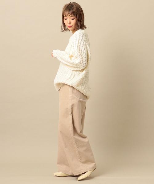 Another Edition（アナザーエディション）の「ケーブルパッチPO ◆（ニット/セーター・レディース・オフホワイト/ライム/ネイビー/ベージュ・FREE）」の16枚目の写真