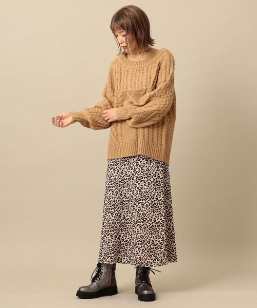 Another Edition(アナザーエディション)の「ケーブルパッチPO ◆(ニット/セーター・レディース・ネイビー/オフホワイト/ベージュ/ライム・FREE)」の16枚目の写真