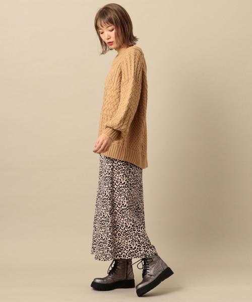 Another Edition(アナザーエディション)の「ケーブルパッチPO ◆(ニット/セーター・レディース・ネイビー/オフホワイト/ベージュ/ライム・FREE)」の17枚目の写真