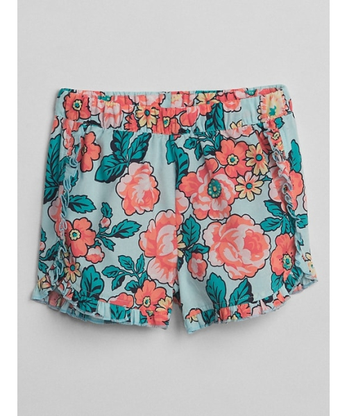 GAP（ギャップ）の「Gap 花柄フリル ドルフィンショートパンツ（その他パンツ・キッズ・ネイビー/グリーン系その他・90cm/95cm/110cm/100cm/105cm/80ｃｍ）」の2枚目の写真