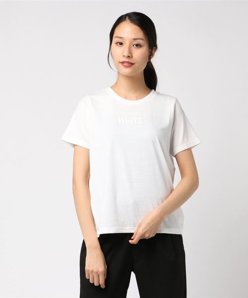 earth music&ecology（アースミュージックアンドエコロジー）の「・カラーパレットTシャツ（Tシャツ/カットソー・レディース・オレンジ/オフホワイト/レッド/パープル/グリーン/ブラック・FREE）」の21枚目の写真