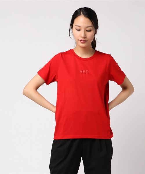 earth music&ecology（アースミュージックアンドエコロジー）の「・カラーパレットTシャツ（Tシャツ/カットソー・レディース・オレンジ/オフホワイト/レッド/パープル/グリーン/ブラック・FREE）」の5枚目の写真