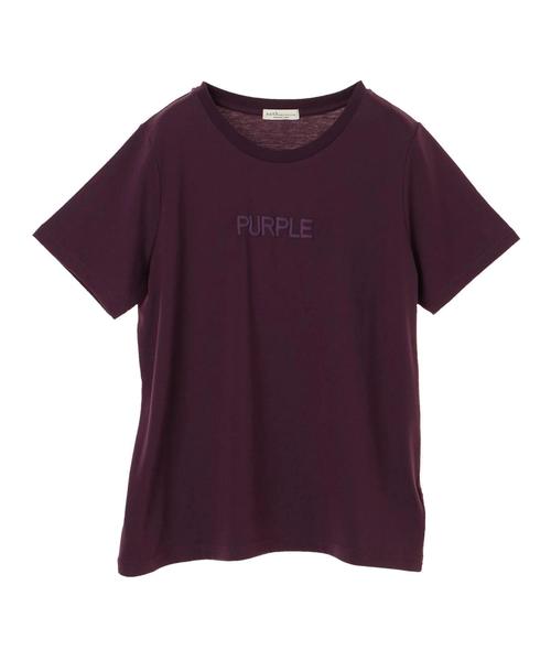 earth music&ecology（アースミュージックアンドエコロジー）の「・カラーパレットTシャツ（Tシャツ/カットソー・レディース・オレンジ/オフホワイト/レッド/パープル/グリーン/ブラック・FREE）」の19枚目の写真