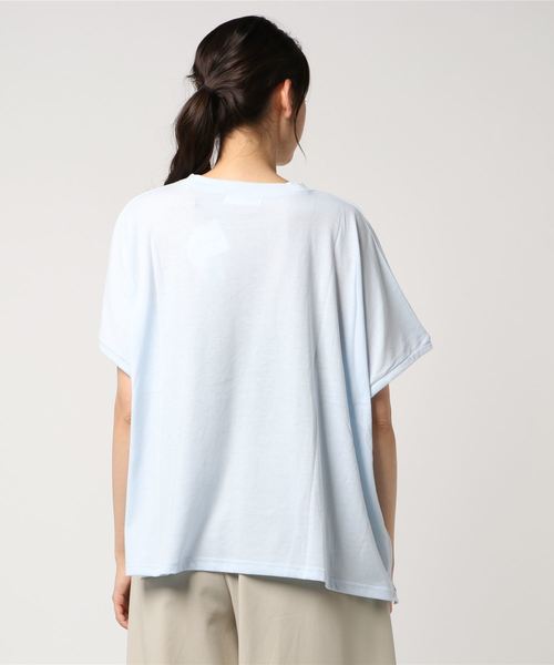 rivet & surge（リベットアンドサージ）の「rivet&surge/リベット＆サージ　アニマルプリントBIG TEE（Tシャツ/カットソー・レディース・ホワイト/サックスブルー・FREE）」の4枚目の写真